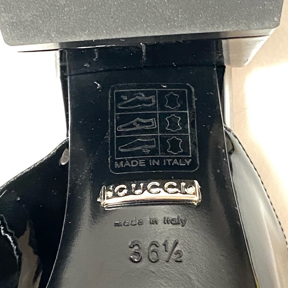 Gucci Patent leather mid-heel slides - Picture 8 of 8